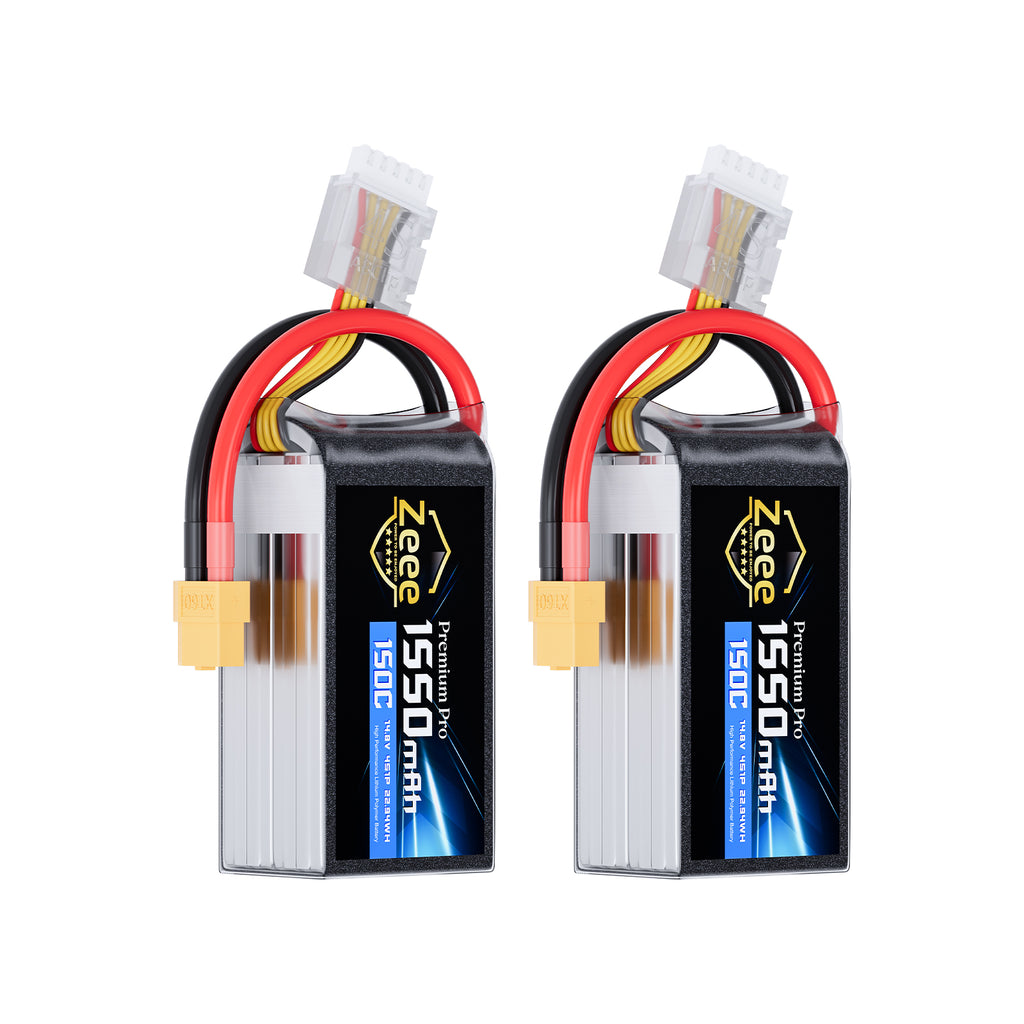 Zeee Premium Pro 1550mAh 4S Lipo Battery 14.8V 150C Ultra-Low IR Soft