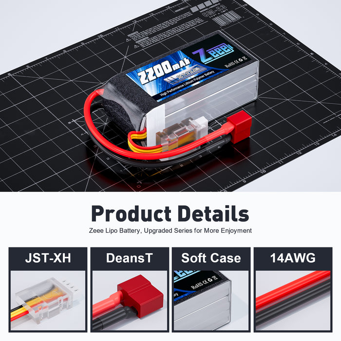 Zeee 3S LiPo Batería 11.1 V 5200 mAh 60C Batería RC con Deans T Plug para RC Car RC Truck RC Car Barco Helicóptero Camión Truggy RC Hobby 2 Paquetes Zeee 3S LiPo Batería 11.1 V 5200 mAh 60C Batería RC con Deans T Plug para RC Car RC Truck RC Car Barco Helicóptero Camión Truggy RC Hobby 2 Paquetes