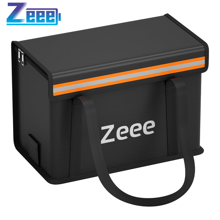 Zeee Lipo Battery Bag Fireproof Explosionproof Safe Bag Extra Large Capacity Lipo Battery Storage Guard Safe Pouch for Charge & Storage(14.17 * 7.87 * 9.84in) - Large Size