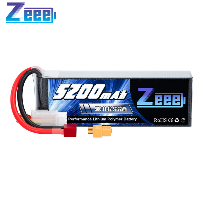 Zeee 3S Lipo Battery 5200mAh 11.1V 50C with Deans and XT60 Connector Soft Case For RC Plane RC Car