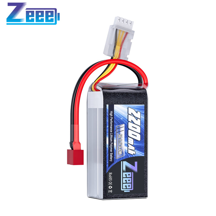 Zeee 3S Lipo Battery 2200mAh 11.1V 50C Shorty Pack Battery with Deans Plug for RC Car Truck RC Airplane Racing Hobby Models