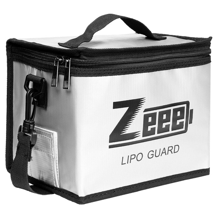Zeee Lipo Safe Bag Fireproof Explosionproof Bag Large Capacity Lipo Battery Storage Guard Safe Pouch for Charge & Storage(8.46 x 6.5 x 5.71 in)
