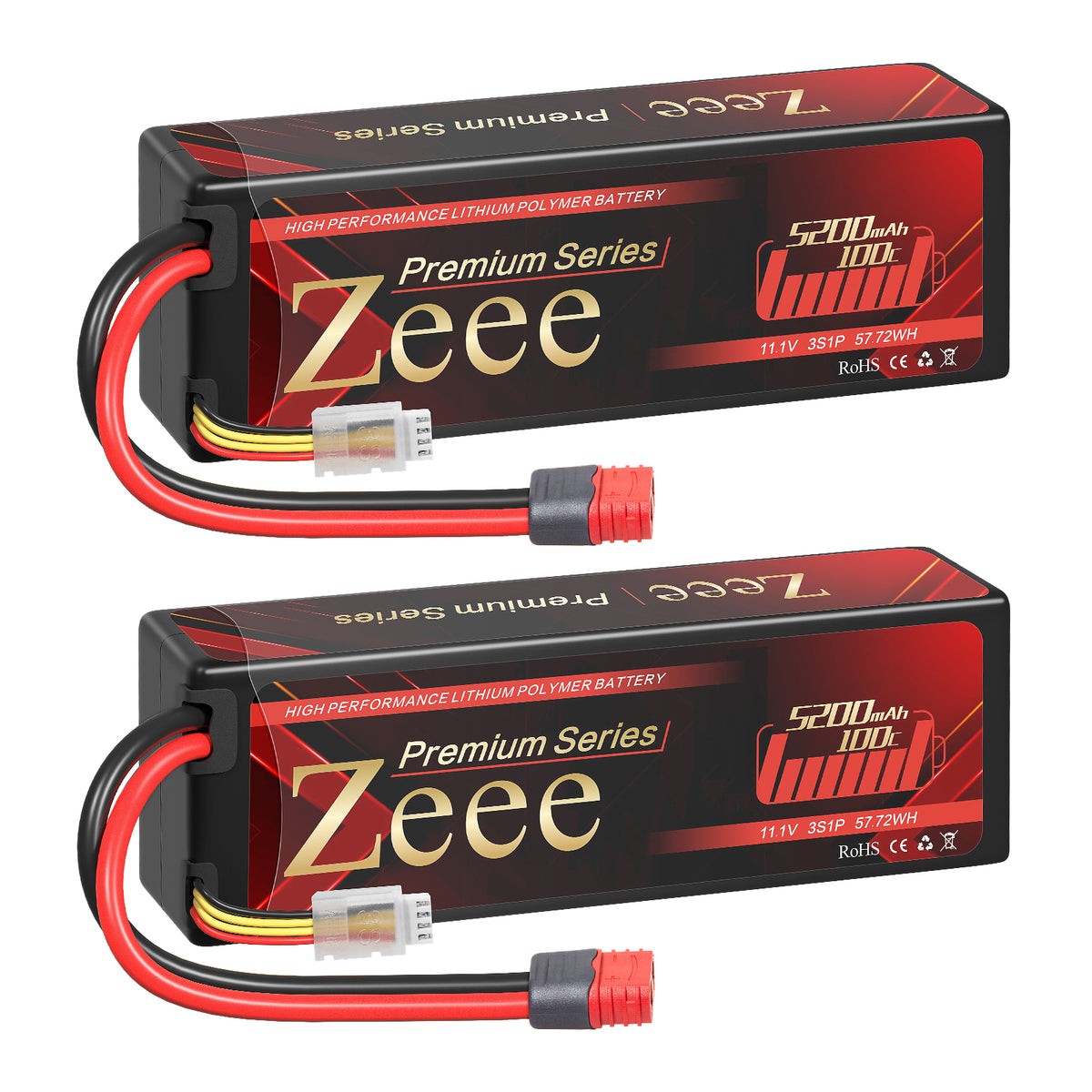 Zeee Batería Lipo De 11.1 V 80 C 5200 Mah 3s Con Conector Ec Zeee Batería Lipo De 11.1 V 80 C 5200 Mah 3s Con Conector Ec