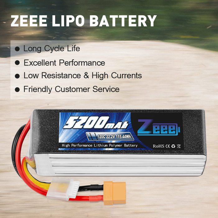 Zeee 6S Lipo Batterie 22.2V 50C 4500mAh RC Batterie Étui Souple avec Prise EC5 pour RC Avion Zeee 6S Lipo Batterie 22.2V 50C 4500mAh RC Batterie Étui Souple avec Prise EC5 pour RC Avion