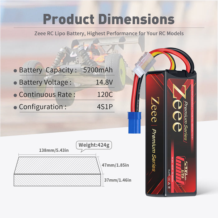 lipo battery r c hard case dimensions of battery 4s OVONIC 6200mAh 130C 14.8V Hardcase with T Plug for 4S RC Car Truck RC Plane Jet in microchip that stores unique battery parameters and health data Zeee Premium Series 4S Lipo