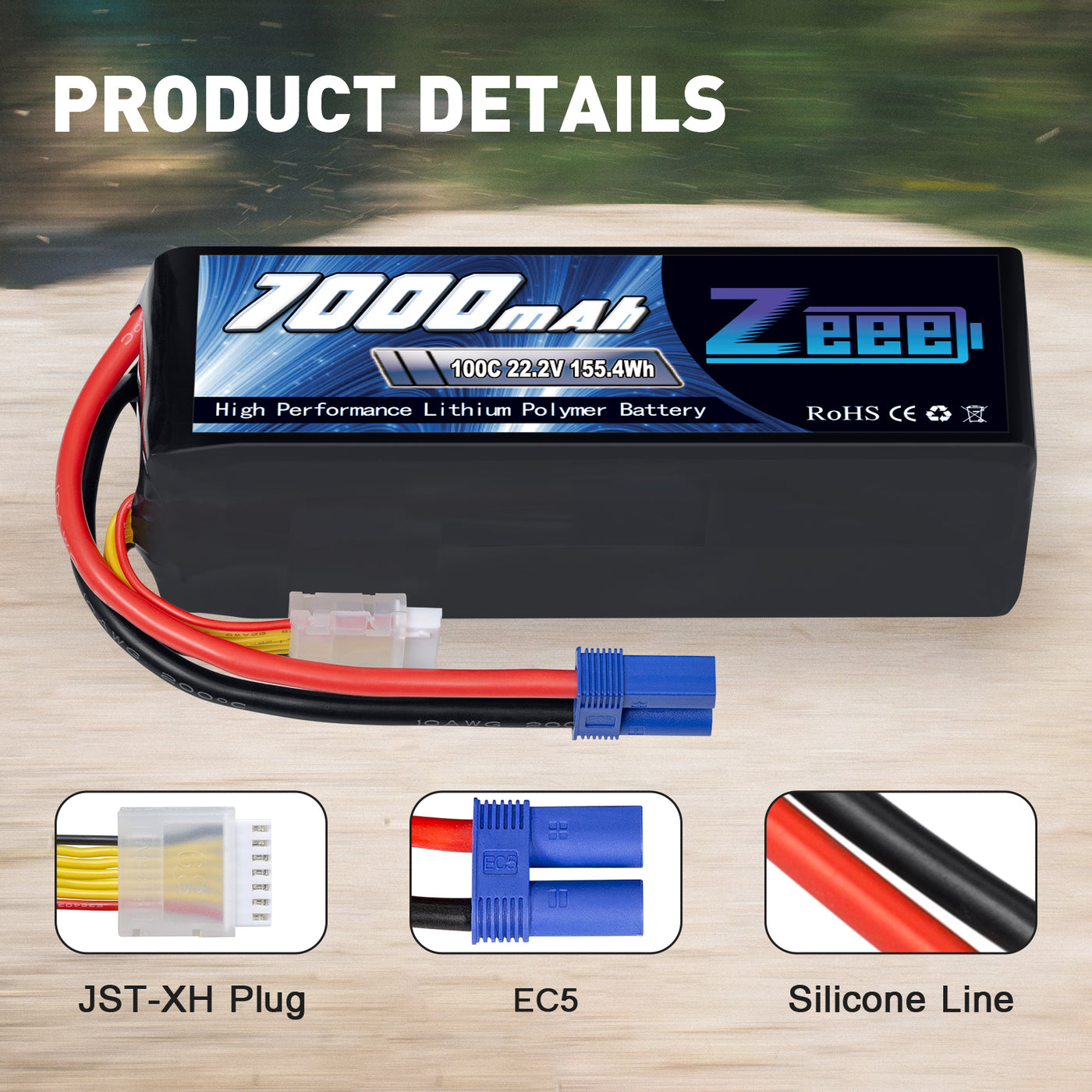 DXF 1 Packungen LIPO AKKU, 6S LIPO AKKU mit 22.2V, 7000mAh, 100C Abgabe, XT60 Stecker, für Drones, RC Flugzeuge, Lastwagen, Hubschrauber und mehr, LIPO 6S, 6S LIPO, Akku im Format 6S1P DXF 1 Packungen LIPO AKKU, 6S LIPO AKKU mit 22.2V, 7000mAh, 100C Abgabe, XT60 Stecker, für Drones, RC Flugzeuge, Lastwagen, Hubschrauber und mehr, LIPO 6S, 6S LIPO, Akku im Format 6S1P