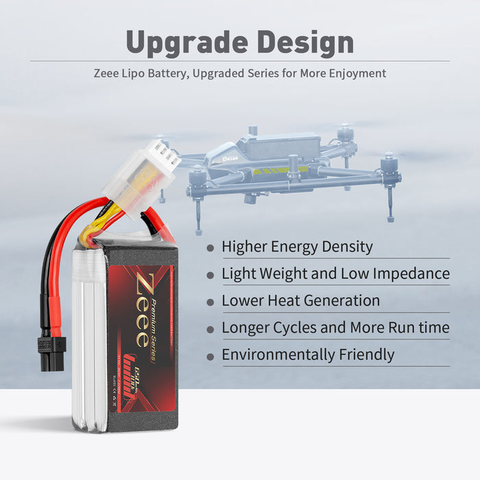 Zeee Premium Series 3S Lipo Battery 650mAh 11.1V 100C Soft Case with XT30 Plug for RC Car RC Models(2 Pack)