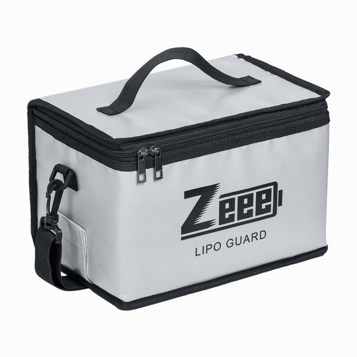 Zeee Lipo Safe Bag Battery Fireproof Bag-10 Cell Adjustable Battery Safe Bag(10.6x6.7x6.7in)