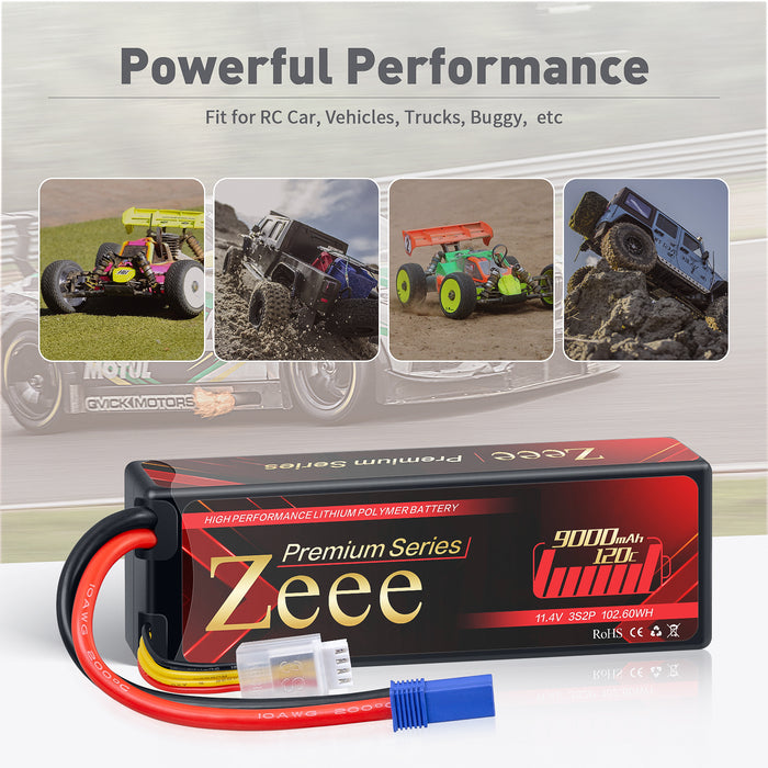 Zeee 3S Lipo Batterij 11.1V 120C 7200mAh RC Batterij met Deans T Zeee 3S Lipo Batterij 11.1V 120C 7200mAh RC Batterij met Deans T