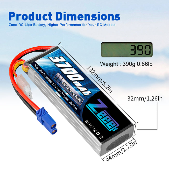 PAPIER TOILETTE-4S Lipo Batterie 3700mAh 14,8V 60C 4S Batterie RC avec PAPIER TOILETTE-4S Lipo Batterie 3700mAh 14,8V 60C 4S Batterie RC avec