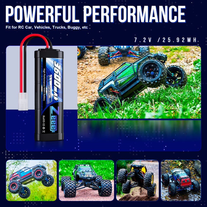 2X 7,2V 5000mAh Nimh Akku Batterie mit Tamiya für RC Auto LKW 2X 7,2V 5000mAh Nimh Akku Batterie mit Tamiya für RC Auto LKW